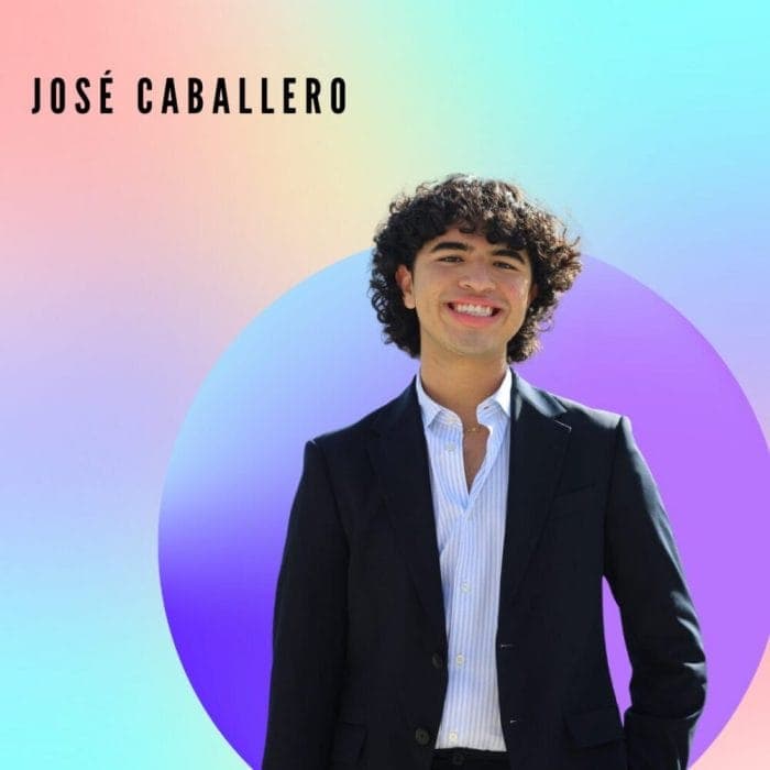 josé caballero photo on a gradient background