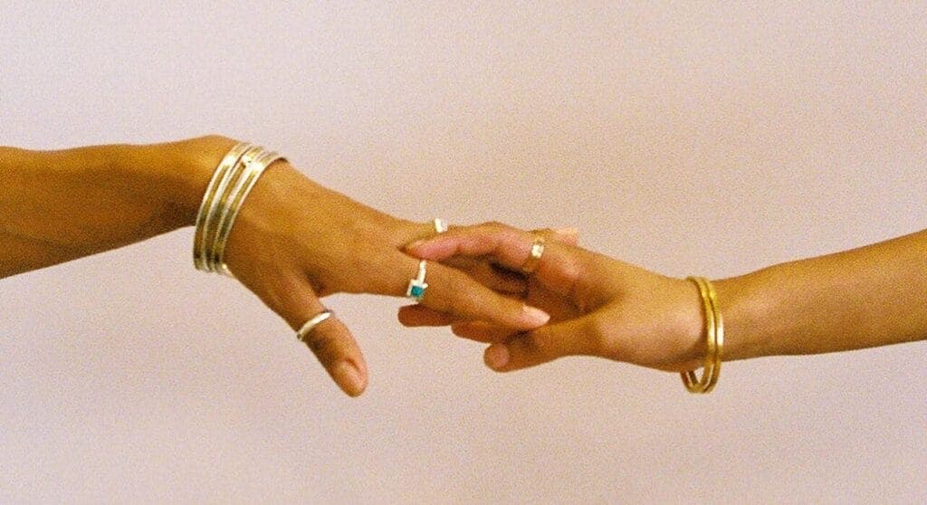 two hands interwined