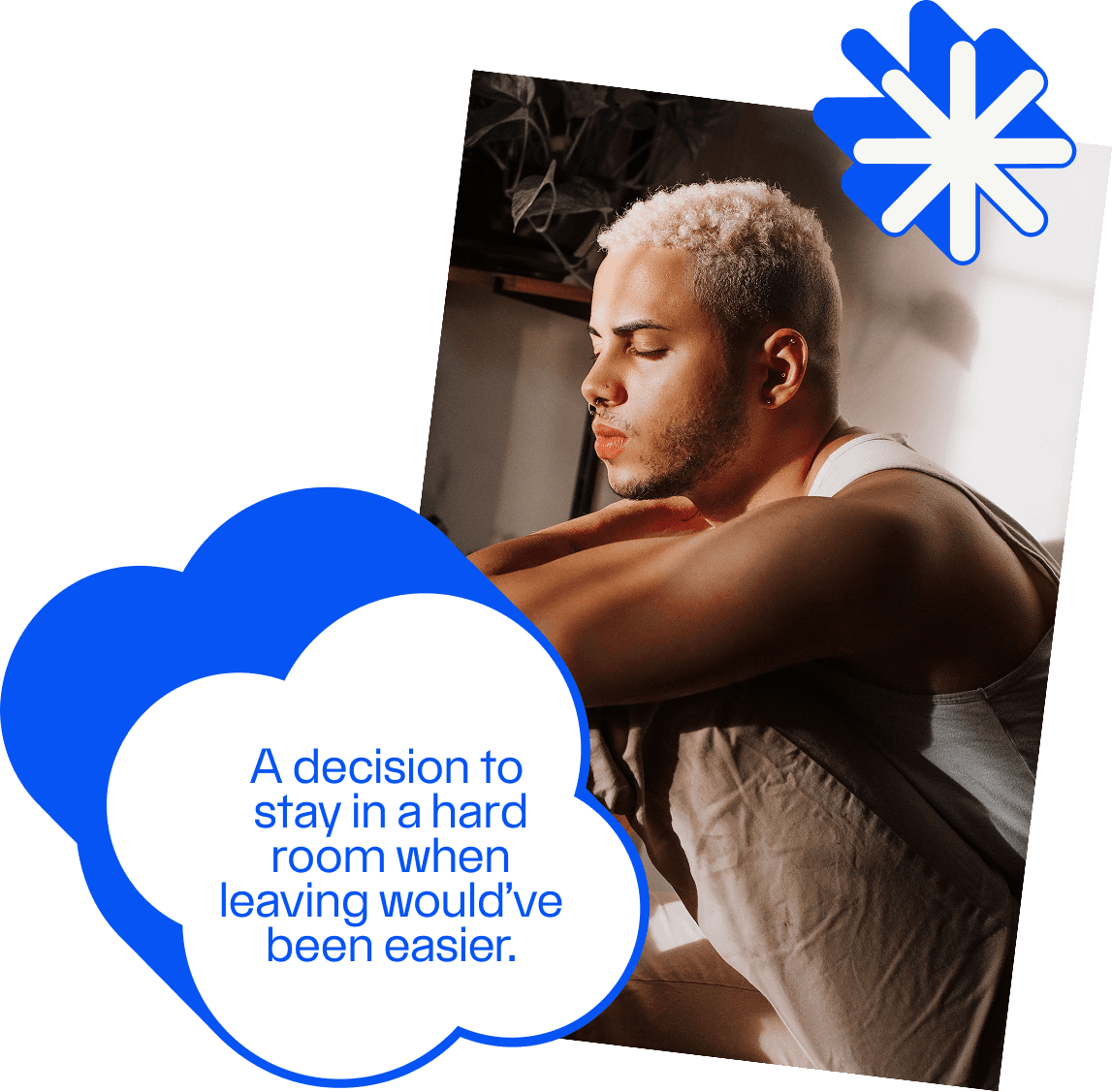 A decision to stay in a hard room when leaving would’ve been easier.